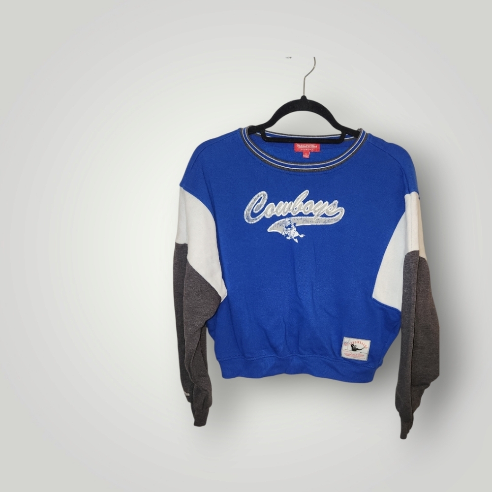 Mitchell & Ness nfl Cowboys pullover blue white size s